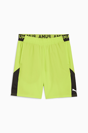 PUMA FIT Ultrabreathe 7" Stretch Woven Men's Training Shorts, Lime Pow-PUMA Black, extralarge